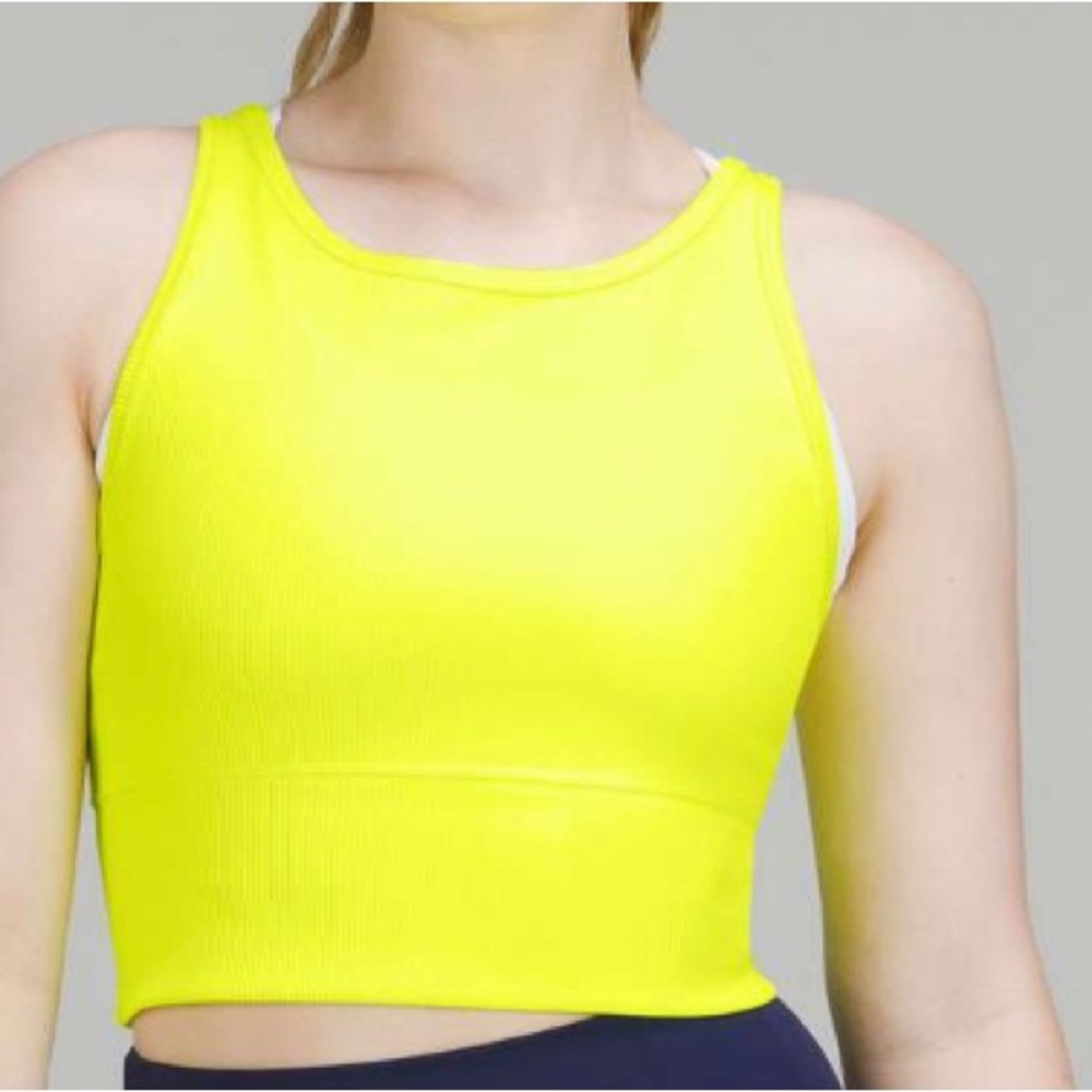 Lululemon Power Pivot Ribbed Tank Top
Highlight Yellow